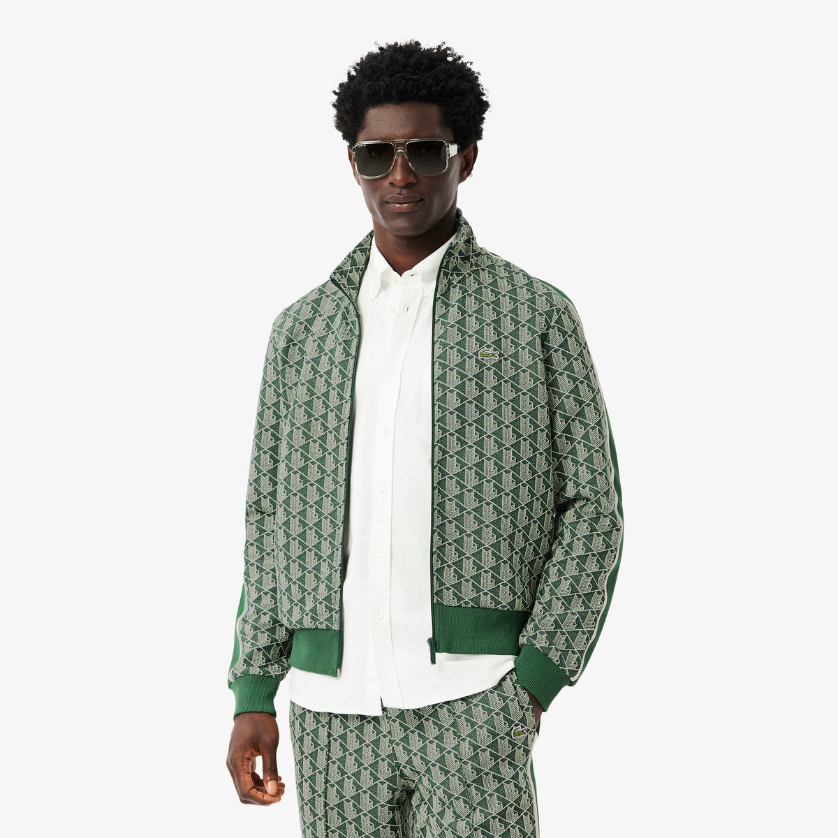 Lacoste Paris Zip-Up Jacquard Track Jacket - view 2