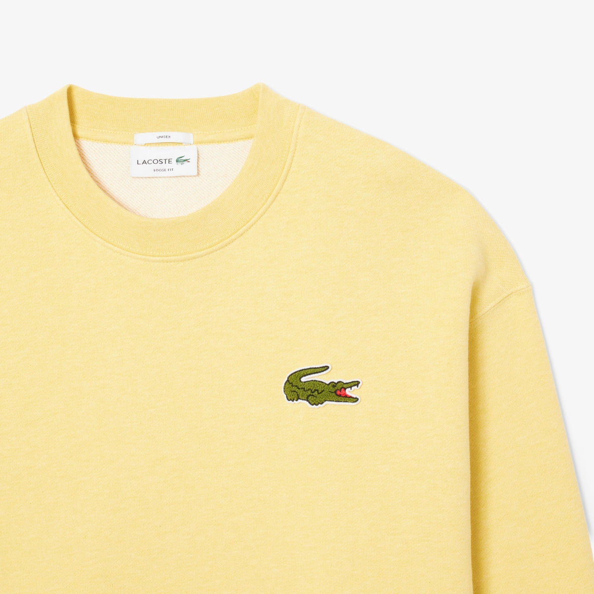 Lacoste Loose Fit Badge Accent Fleece Sweatshirt - view 2