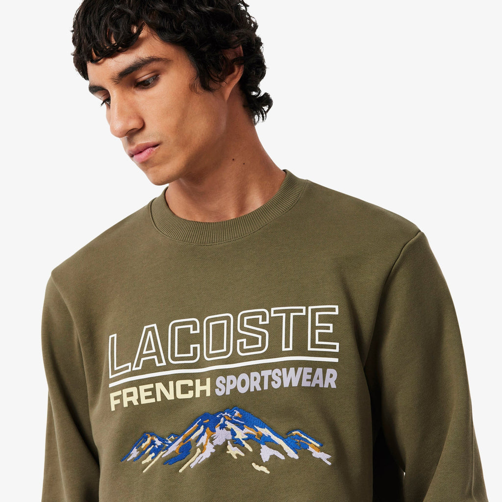 Lacoste Embroidered Motif Fleece Sweatshirt - view 3