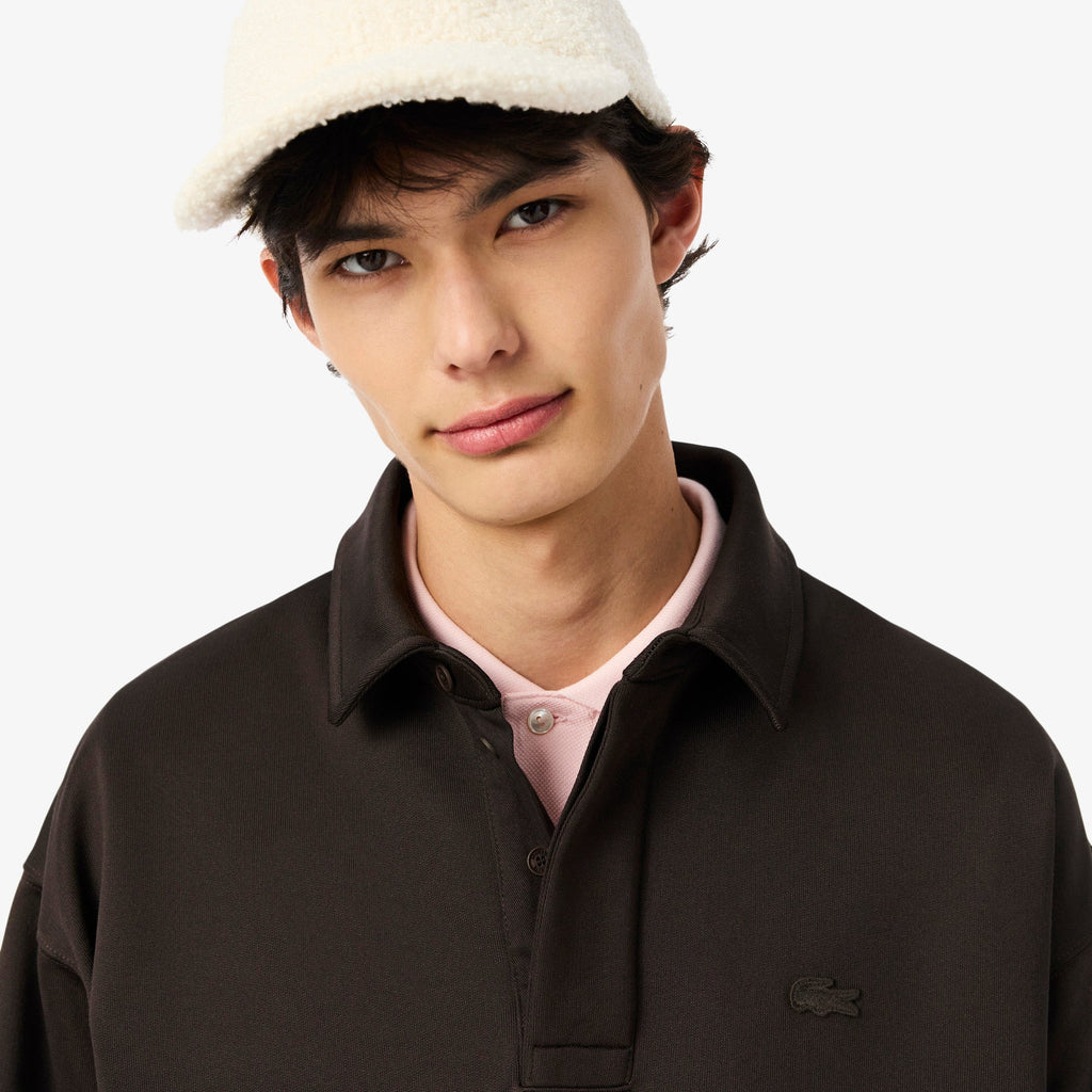 Lacoste Loose Fit Fleece Polo Sweatshirt - view 3