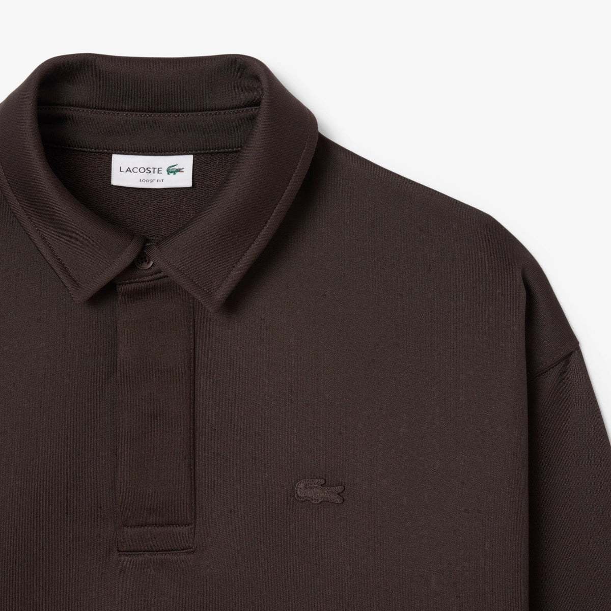 Lacoste Loose Fit Fleece Polo Sweatshirt - view 6