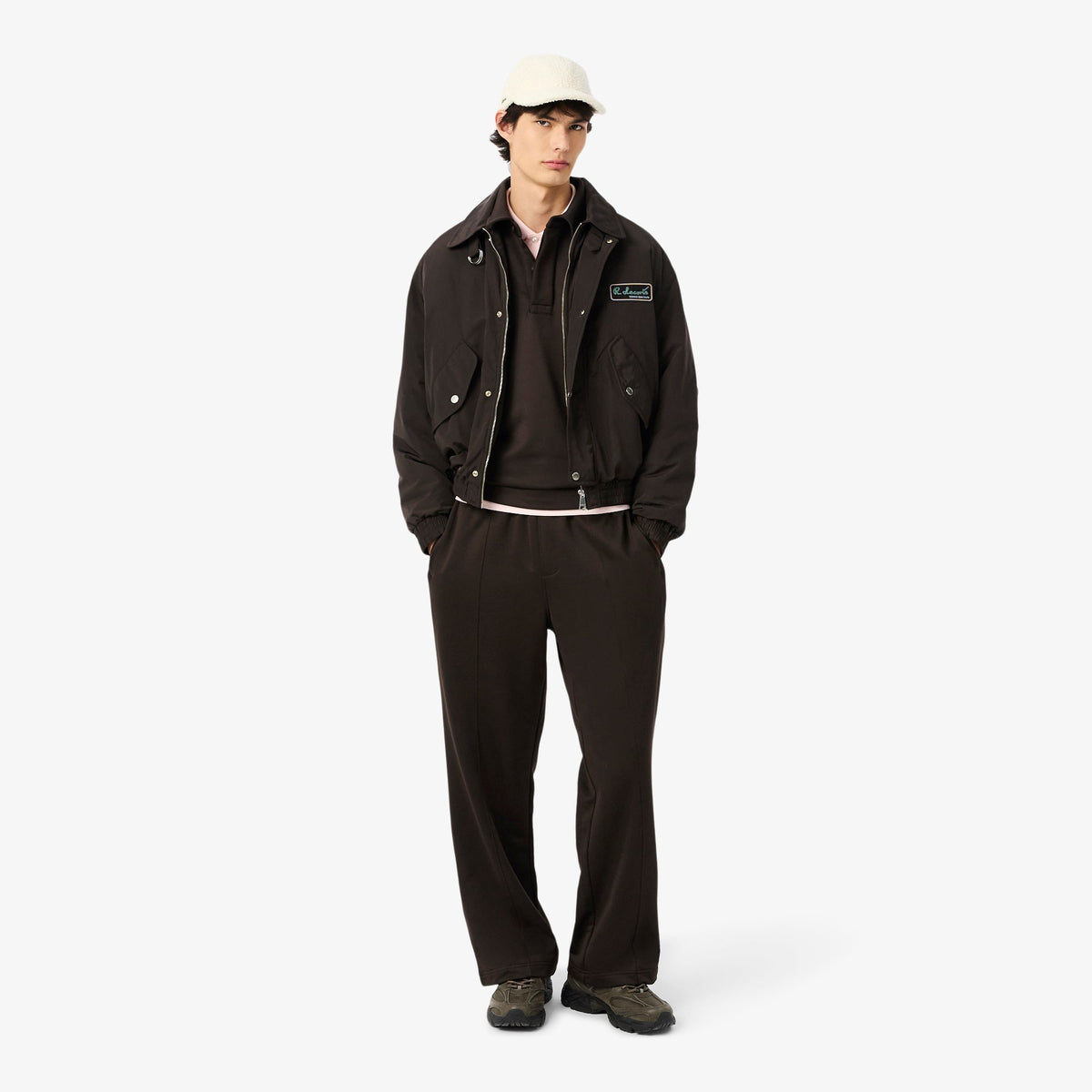Lacoste Loose Fit Fleece Polo Sweatshirt - view 2