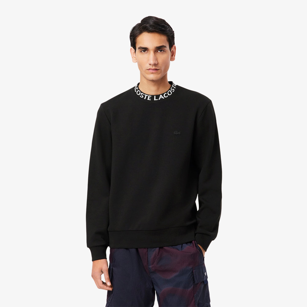 Lacoste Jacquard Branded Jersey Sweatshirt