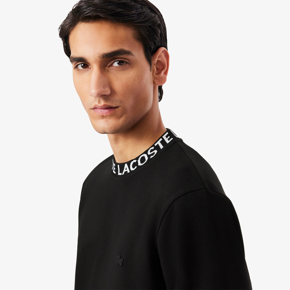 Lacoste Jacquard Branded Jersey Sweatshirt - view 3