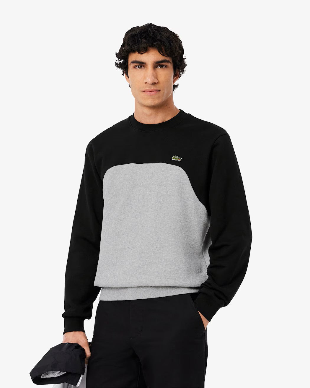 Lacoste Colour-Block Cotton Fleece Sweatshirt