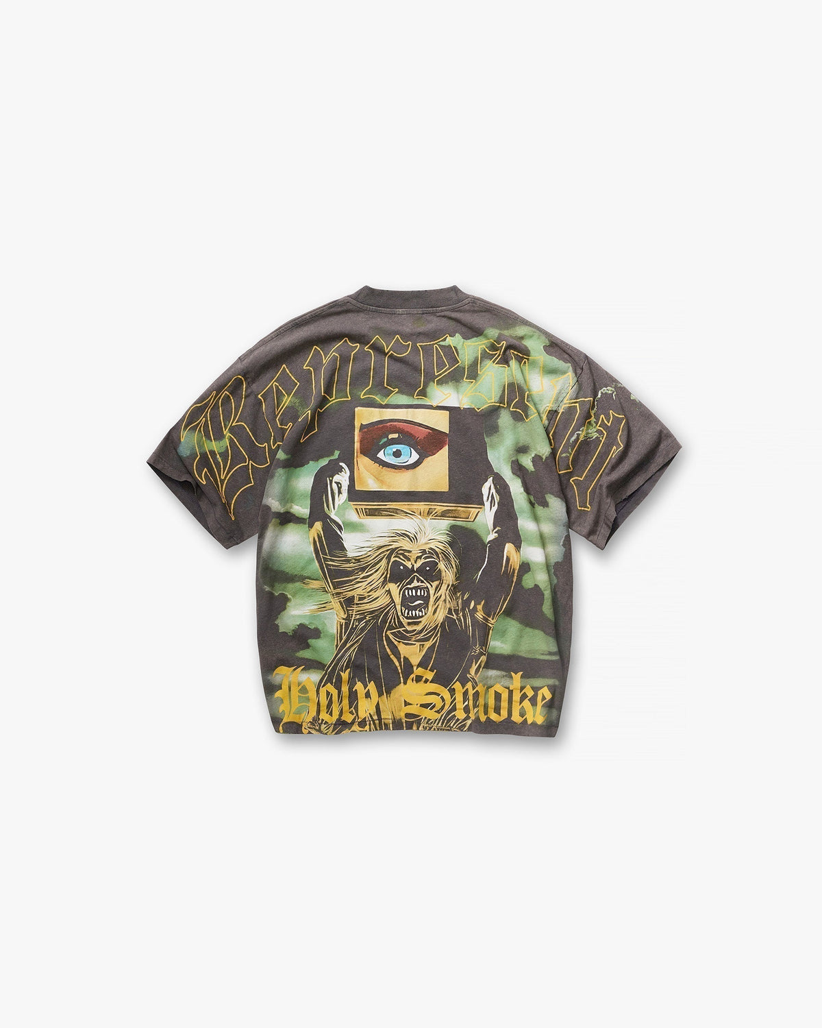 Represent X Iron Maiden Holy Smoke T-Shirt - Sunfade Grey
