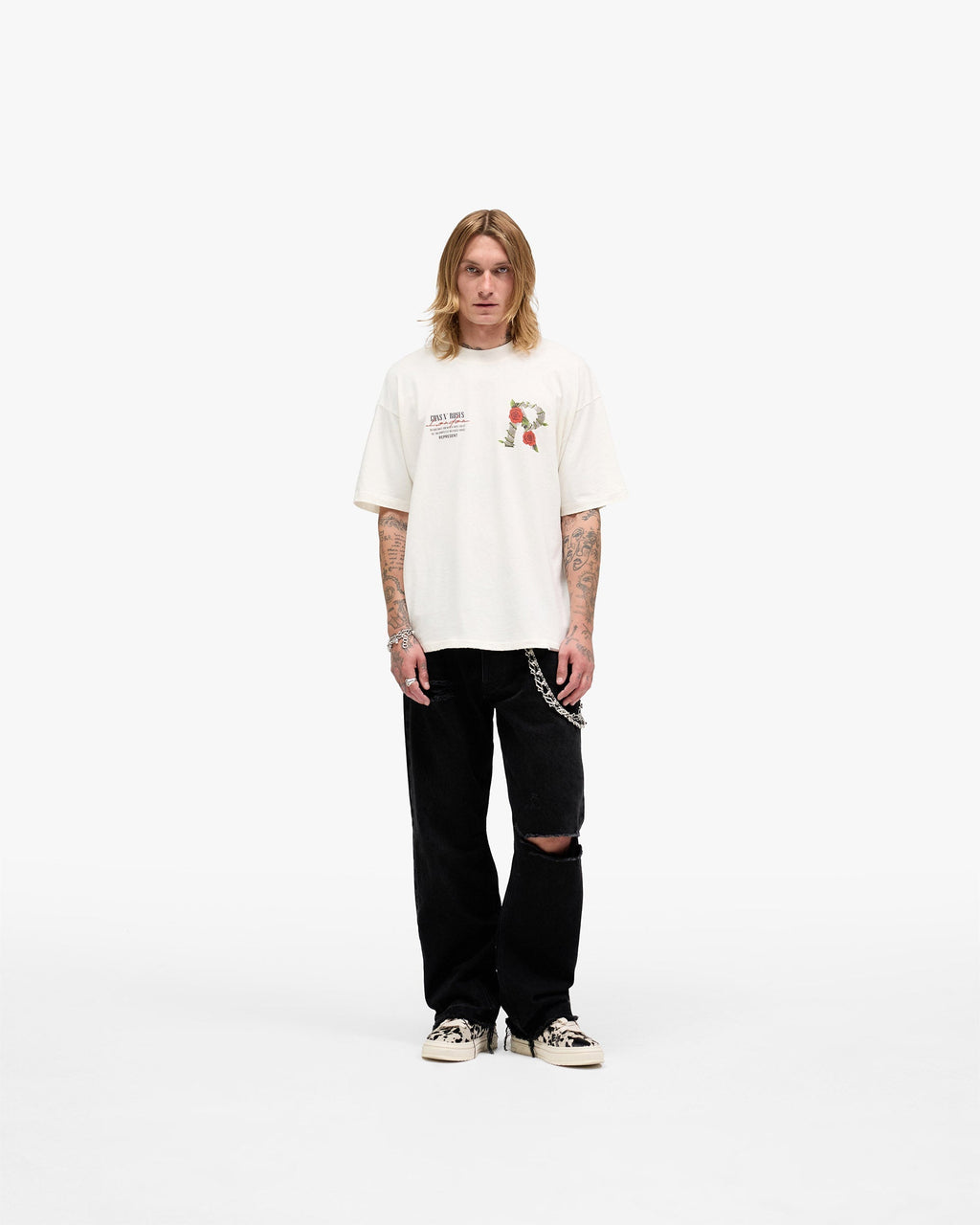 Represent X Guns N' Roses Tour T-Shirt - Flat White