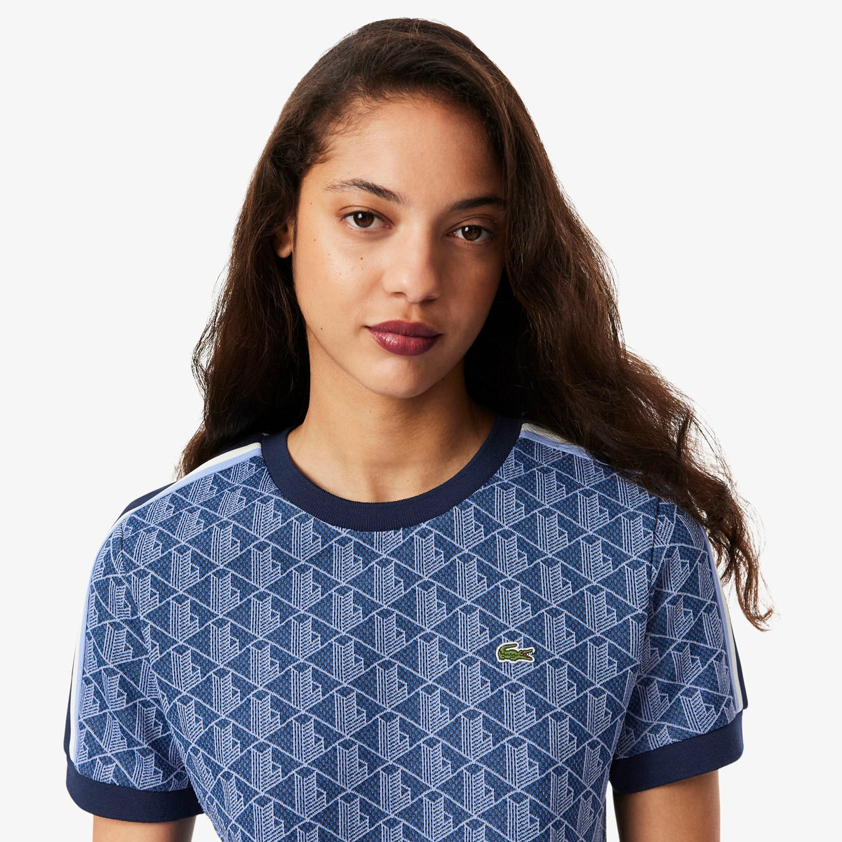 Lacoste Slim Fit Monogram Jacquard T-shirt - view 3