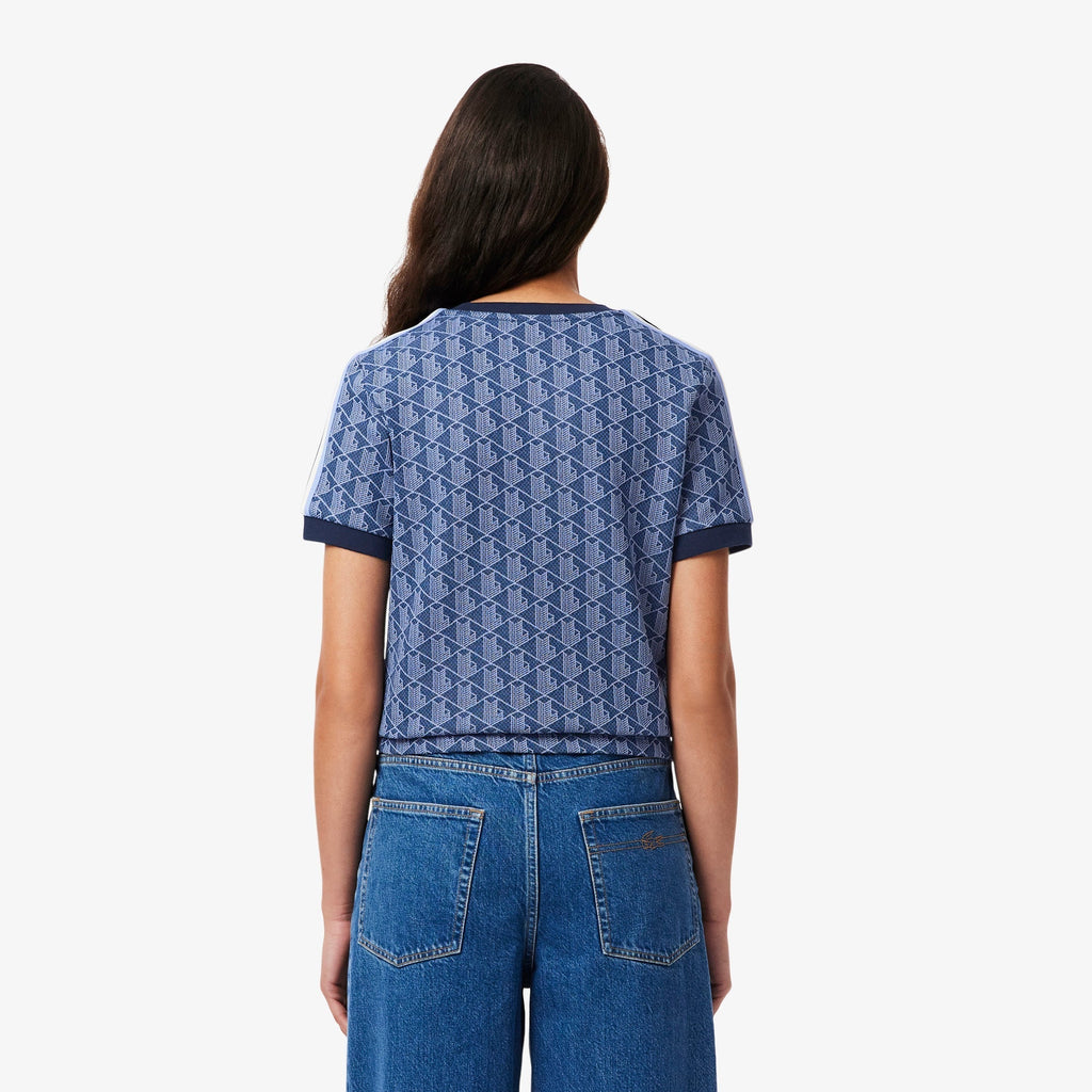 Lacoste Slim Fit Monogram Jacquard T-shirt - view 4
