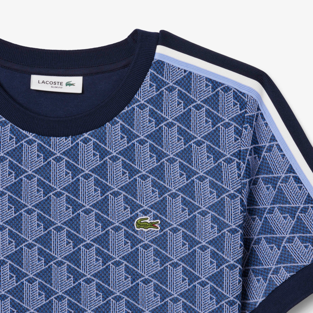 Lacoste Slim Fit Monogram Jacquard T-shirt - view 6