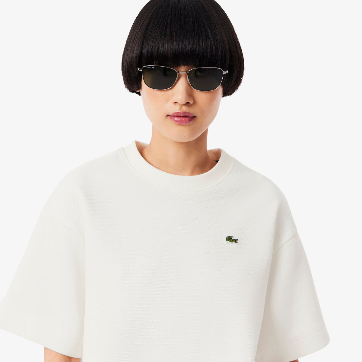 Lacoste Oversized Double Face Piqué T-shirt - view 3