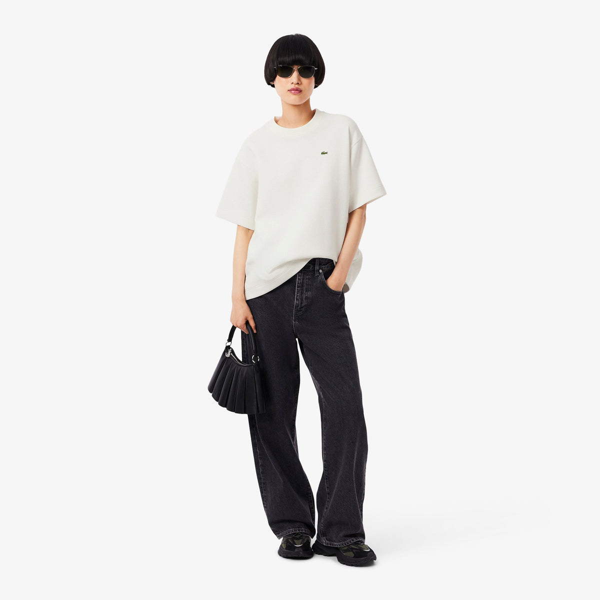 Lacoste Oversized Double Face Piqué T-shirt - view 2