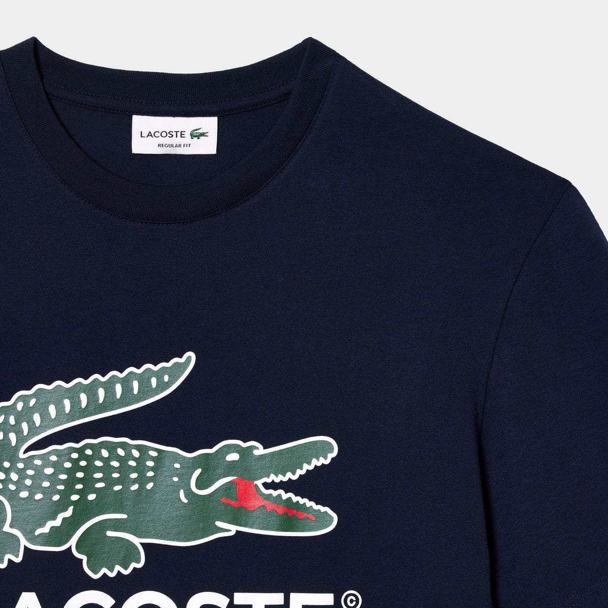 Lacoste Signature Print Cotton T-shirt - view 2