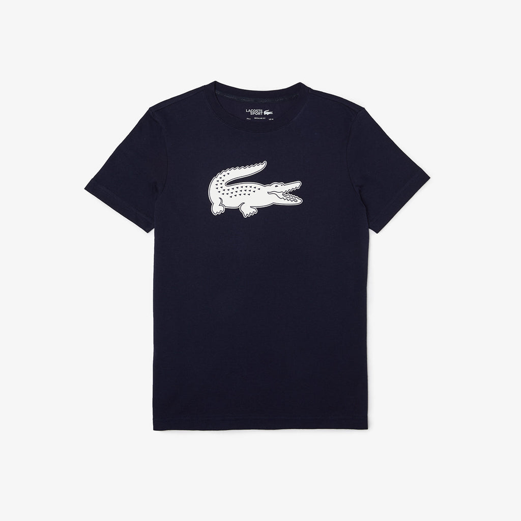 Crew Neck Crocodile Print Organic Cotton T-Shirt