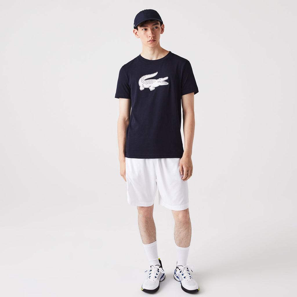 Crew Neck Crocodile Print Organic Cotton T-Shirt