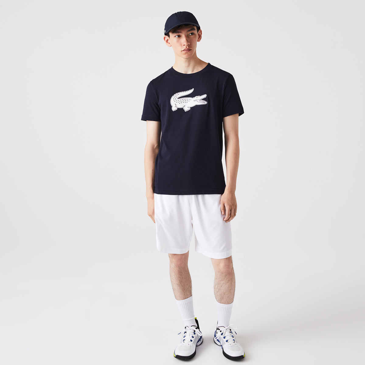 Crew Neck Crocodile Print Organic Cotton T-Shirt