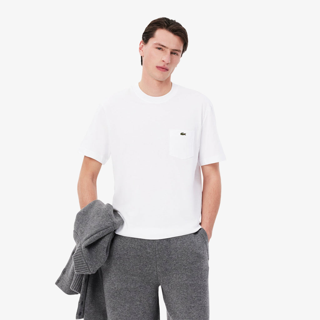 Lacoste Cotton T-shirt with Breast Pocket