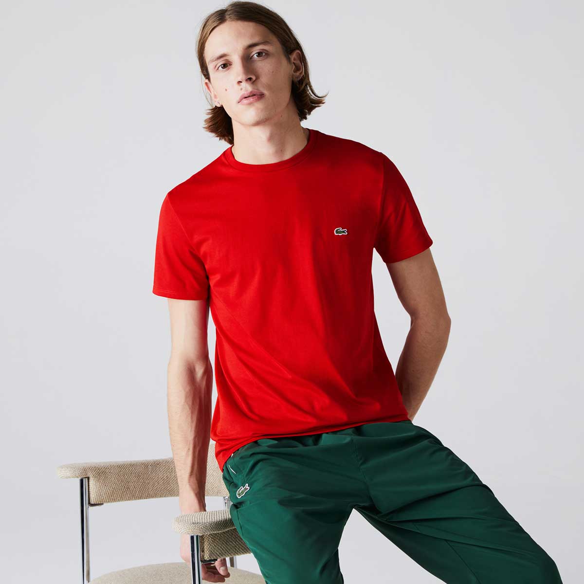 Crew Neck Pima Cotton Jersey T-Shirt