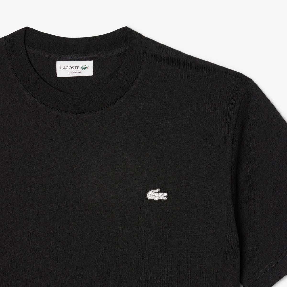 Lacoste Diamanté Crocodile Cotton T-shirt - view 6