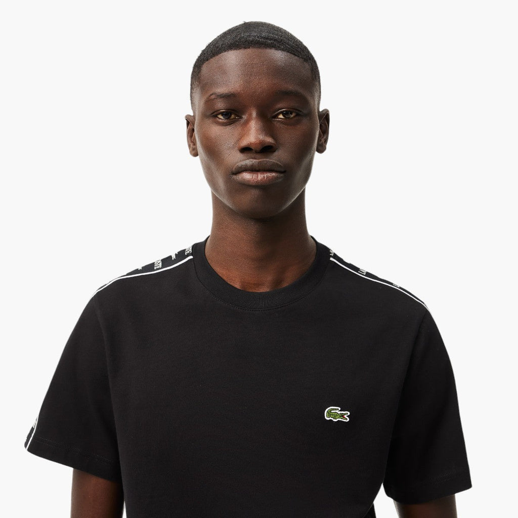 Cotton Jersey Logo Stripe T-Shirt