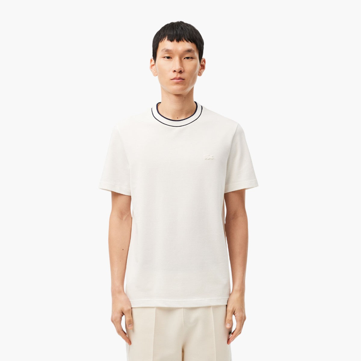 Pique Stripe Collar T-Shirt