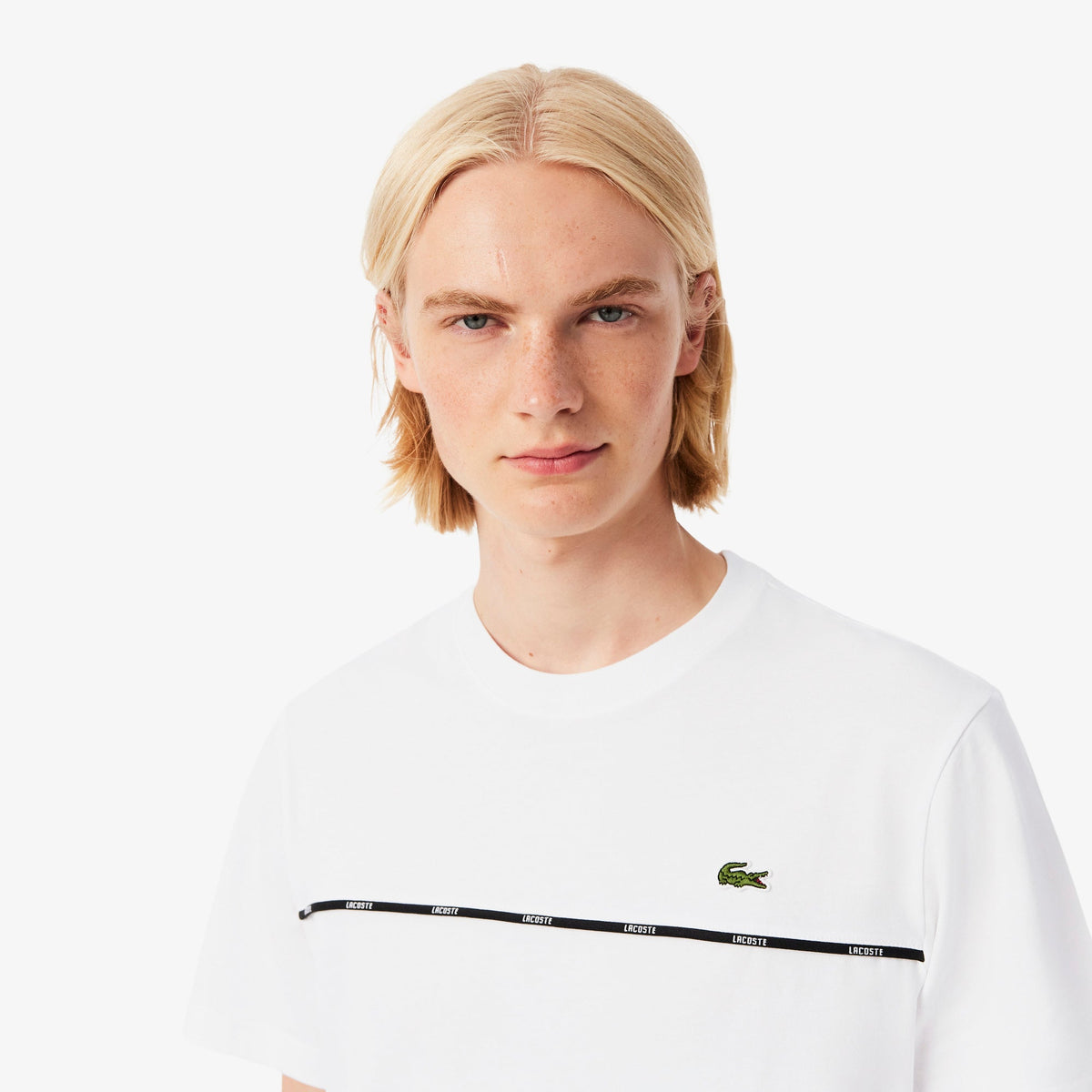 Lacoste Trim Cotton Jersey T-shirt - view 3