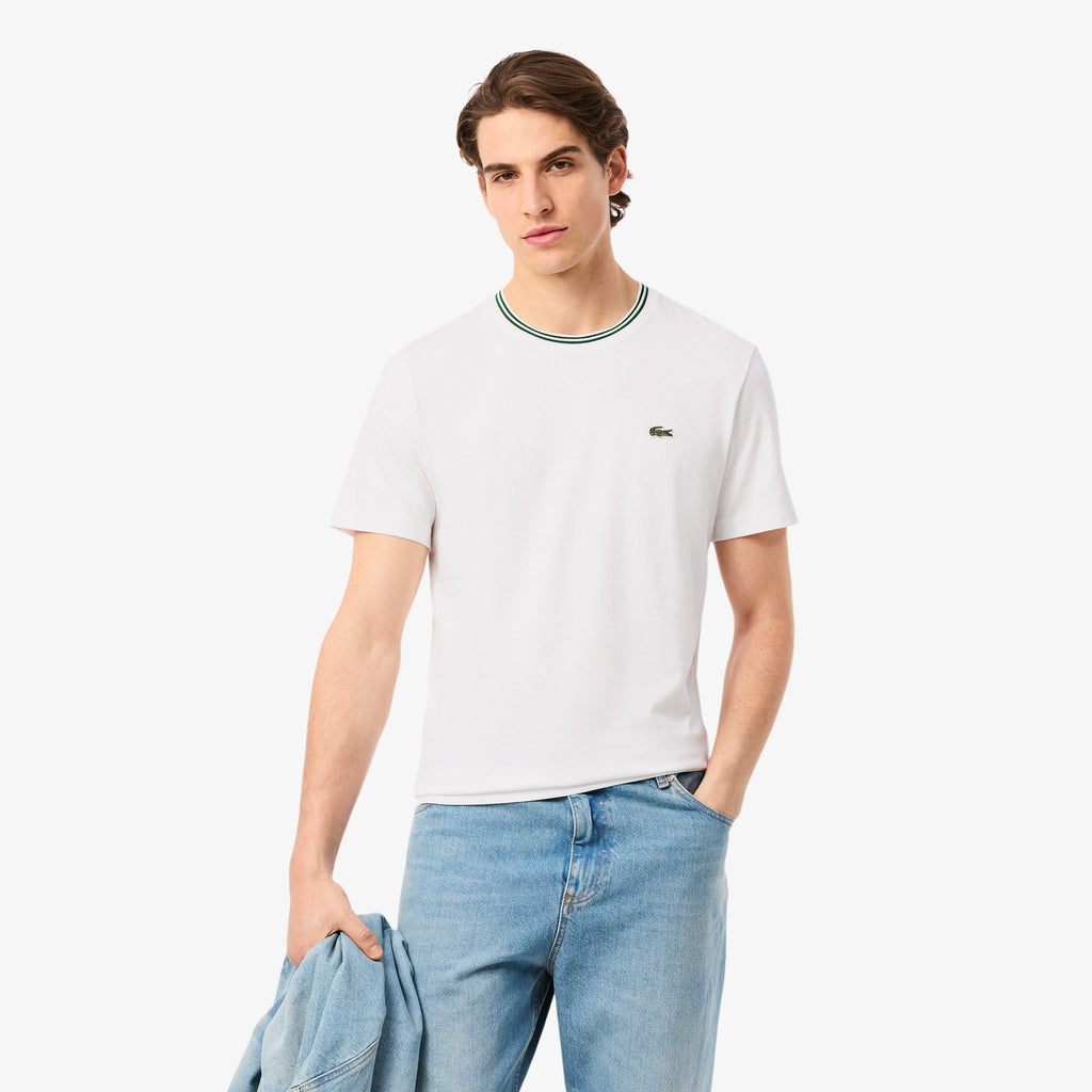 Lacoste Regular Fit Ribbed Collar Cotton T-Shirt