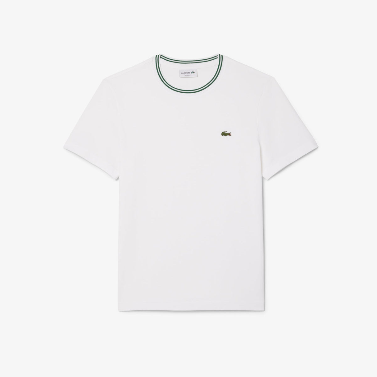 Lacoste Regular Fit Ribbed Collar Cotton T-Shirt - view 3