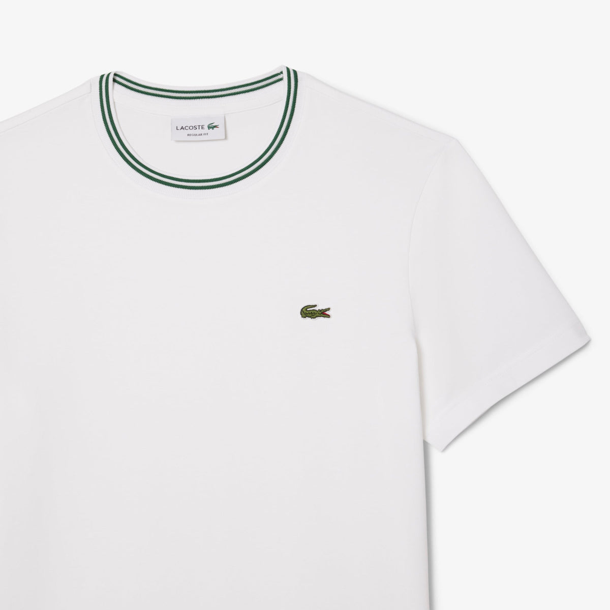 Lacoste Regular Fit Ribbed Collar Cotton T-Shirt - view 5
