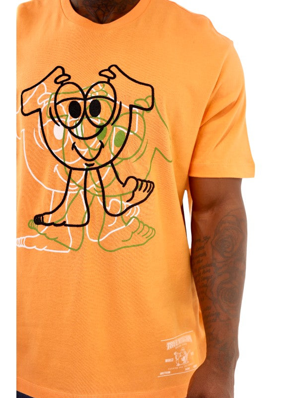 True Religion Relaxed T-Shirt Illusion Shoey Apricot Crush