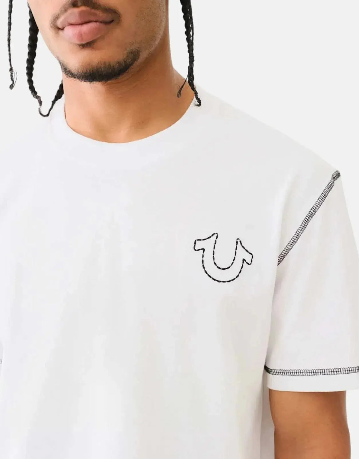 True Religion Flatlock T-Shirt White