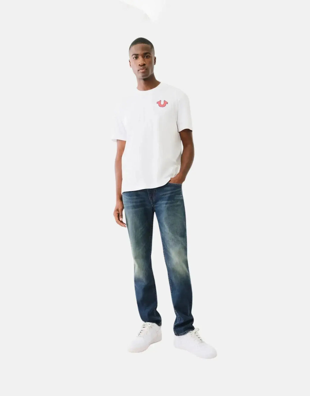 True Religion High Density Letter White T-Shirt