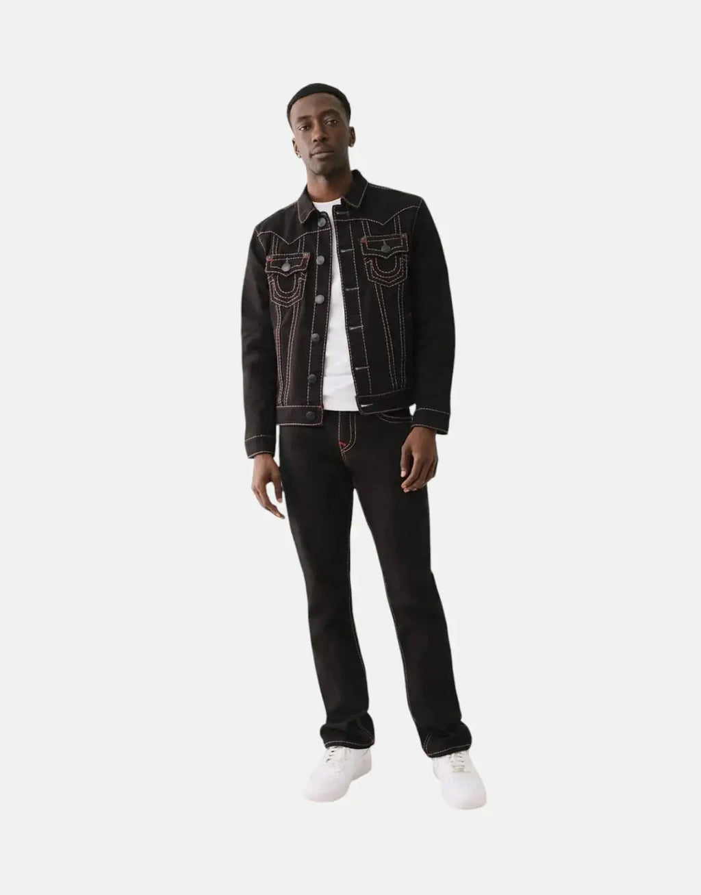 True Religion Jimmy Pikstitch Black Jacket