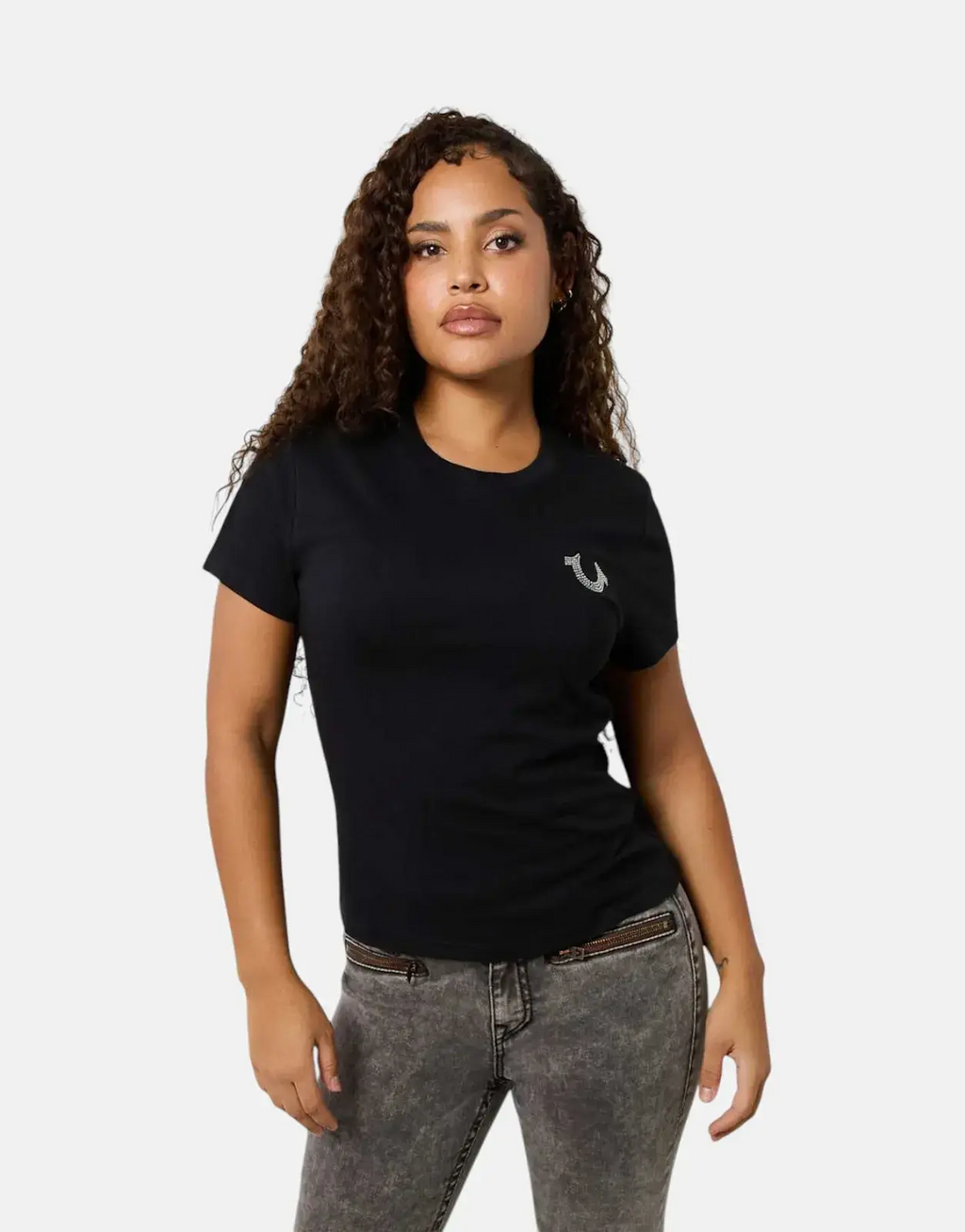 True Religion Retro Crystal Wing T-Shirt Black