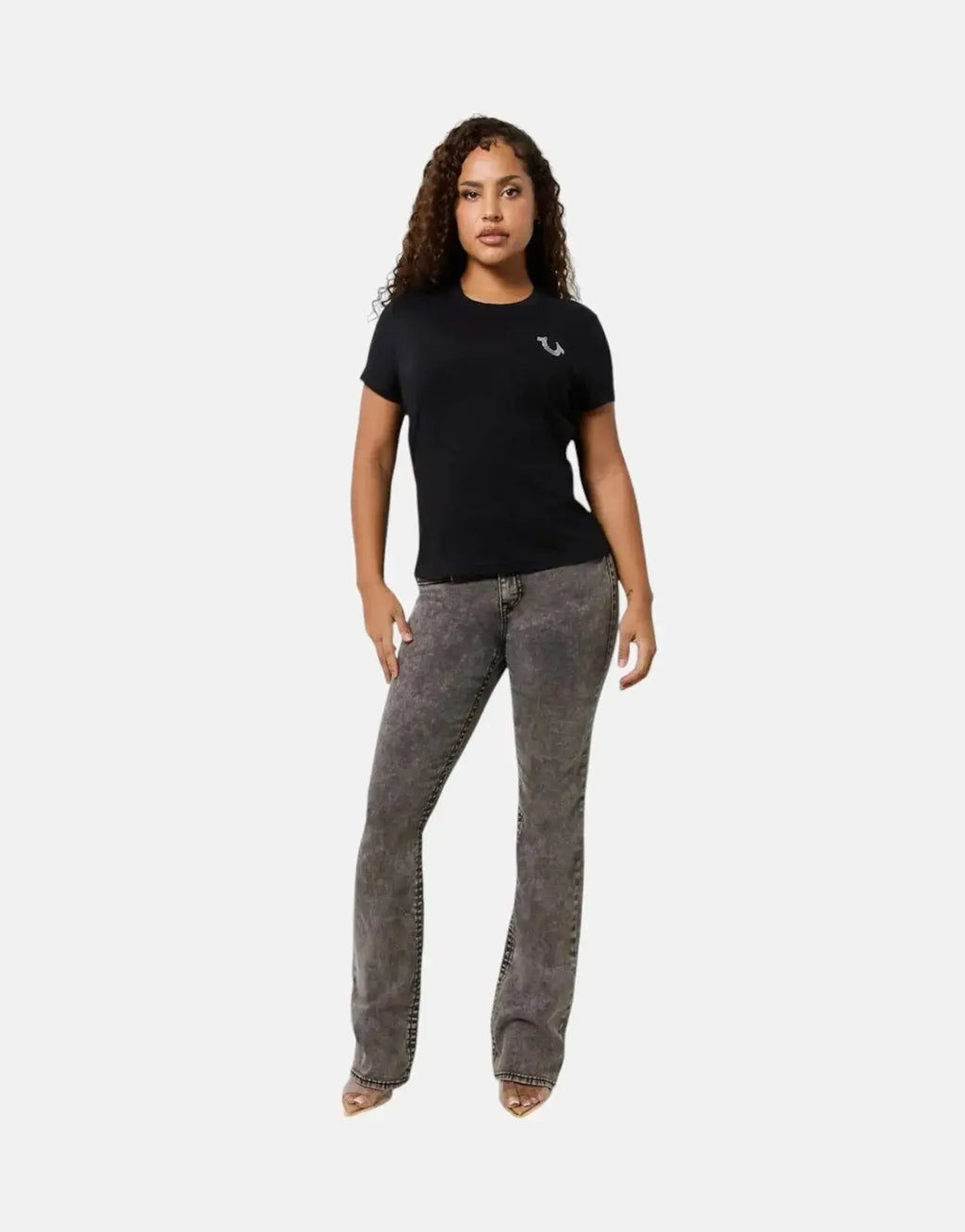 True Religion Retro Crystal Wing T-Shirt Black