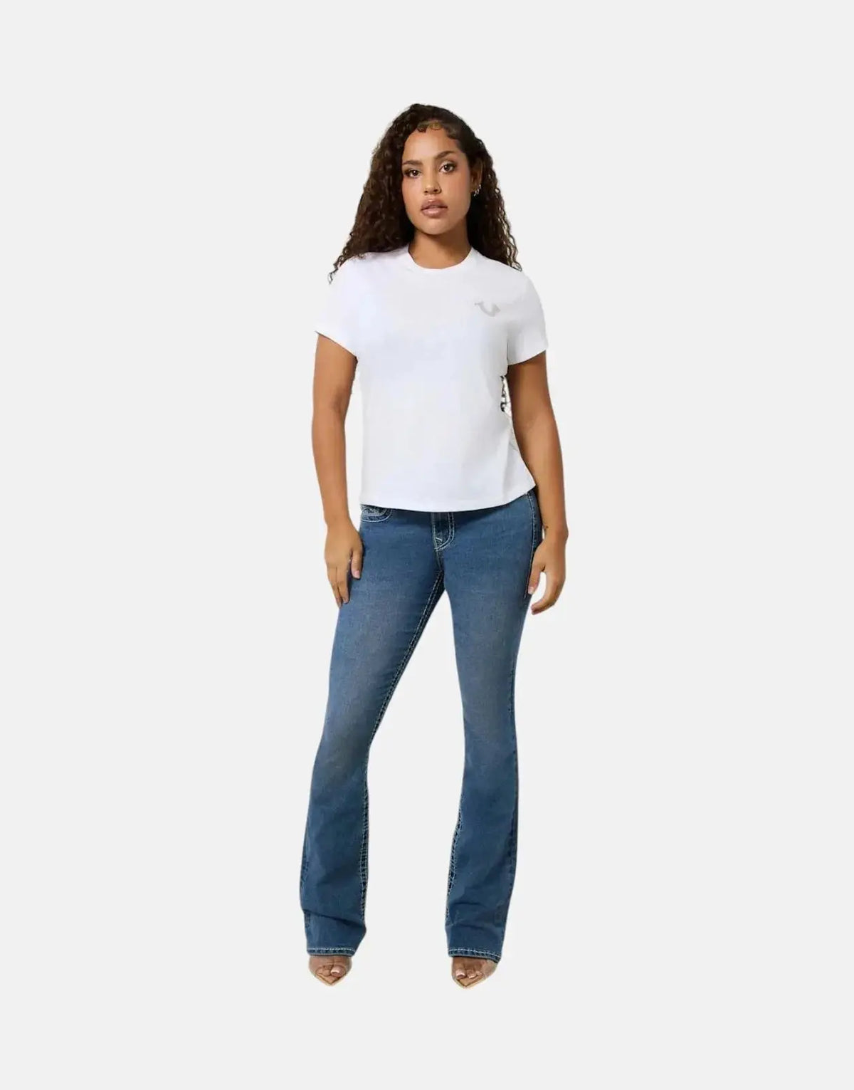 True Religion Retro Crystal Wing White T-Shirt