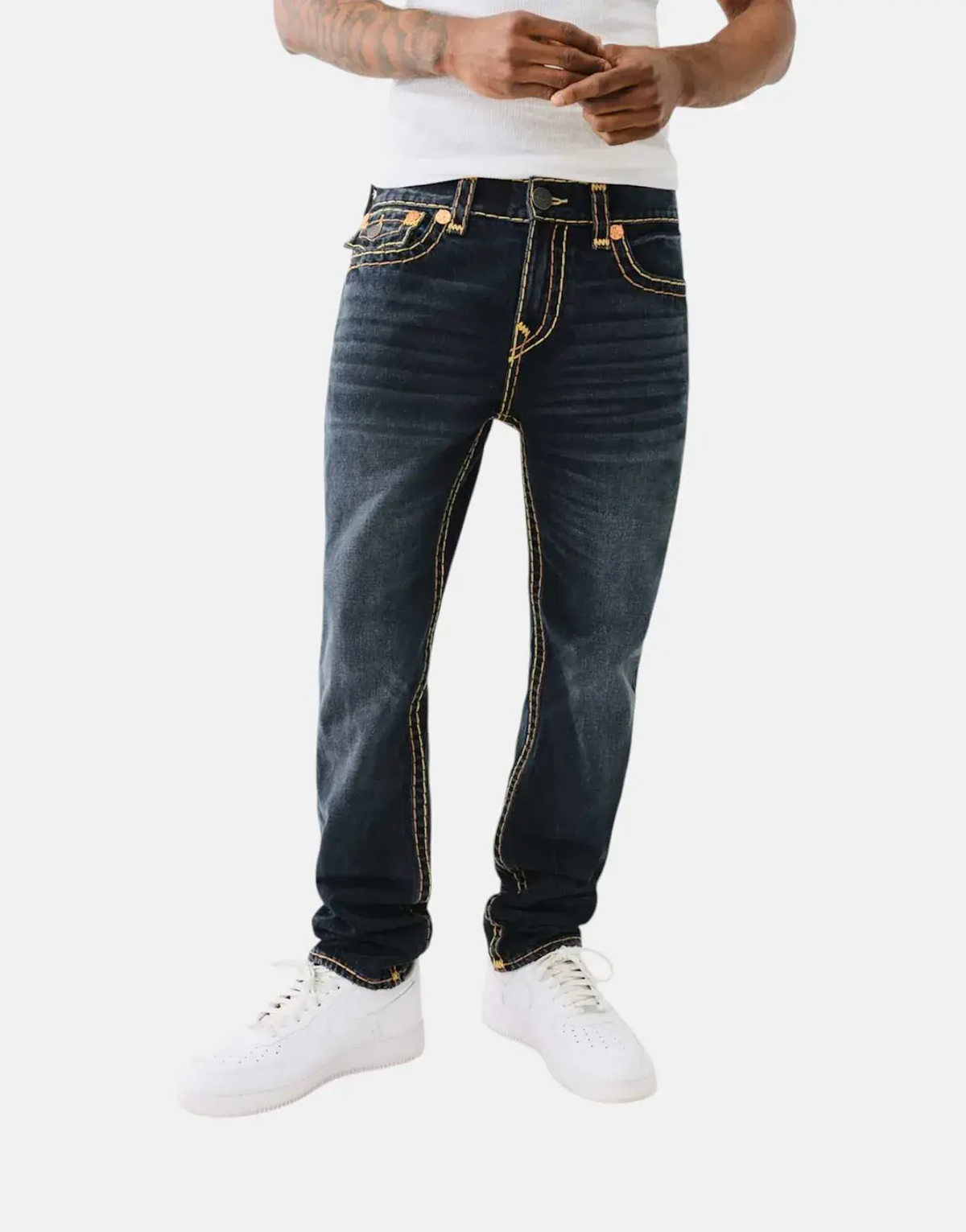 True Religion Rocco Super T Blue Black Wash Jeans
