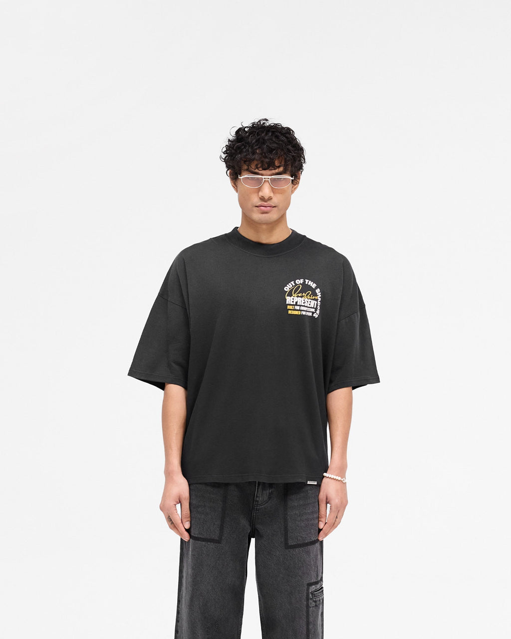 Out Of The Shadows T-Shirt - Stained Black