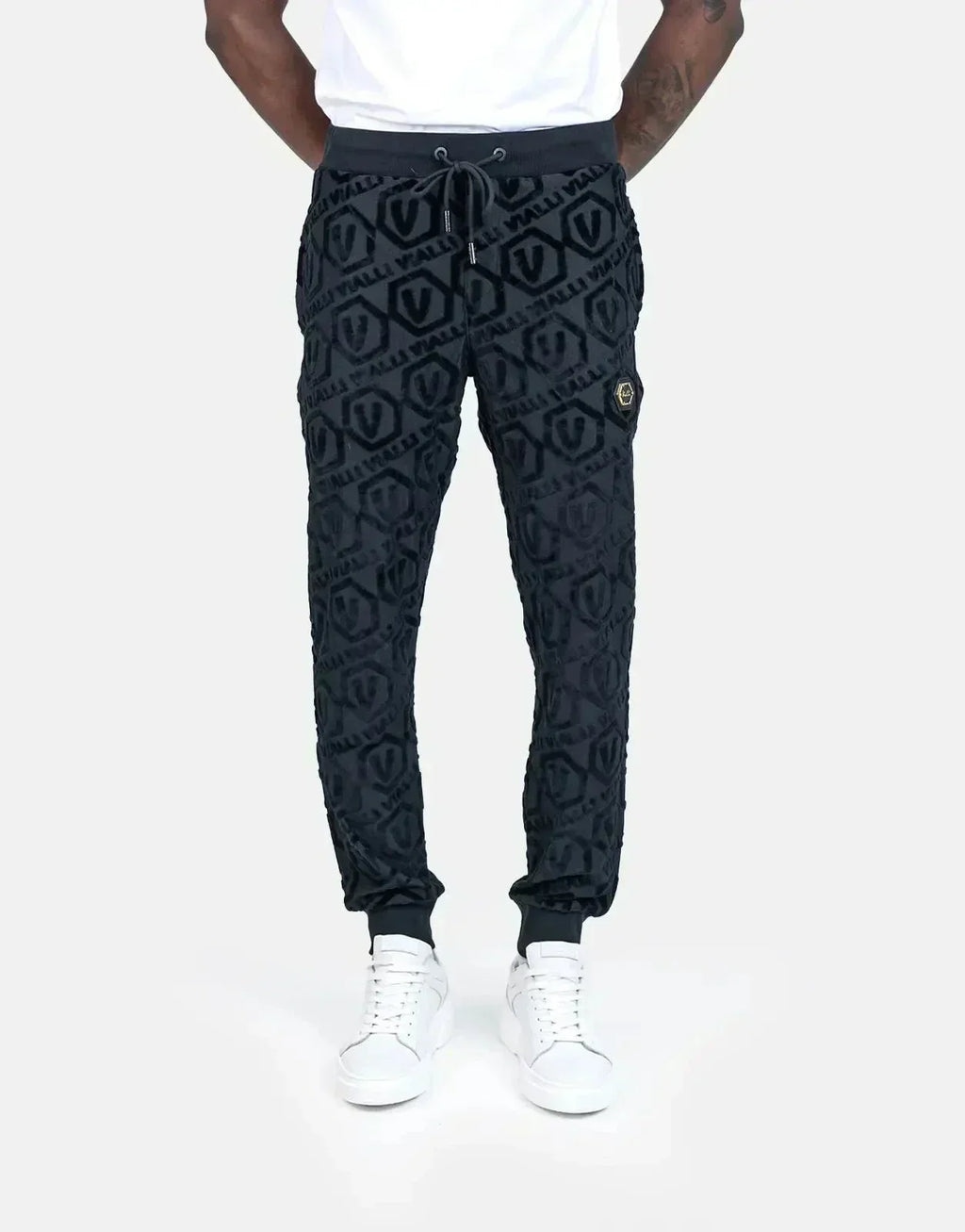 Vialli Grizzlyb Black Trackpants