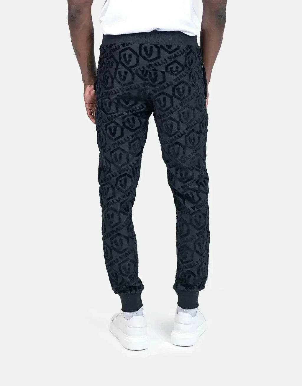 Vialli Grizzlyb Black Trackpants