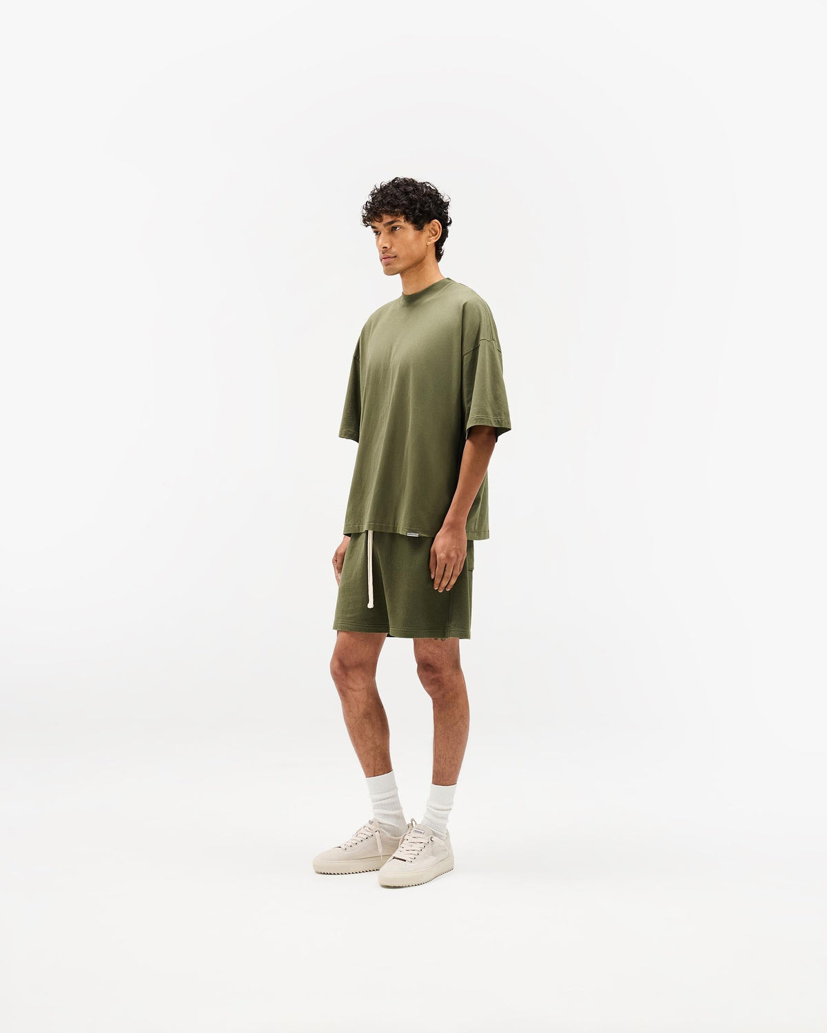 Initial Boxy T-Shirt - Army Green