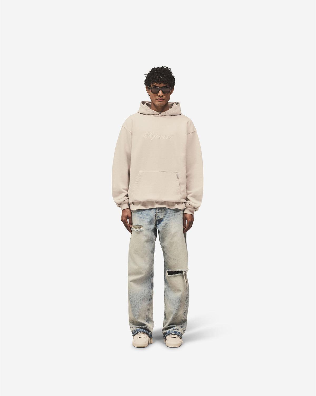 Script Logo Hoodie - Concrete