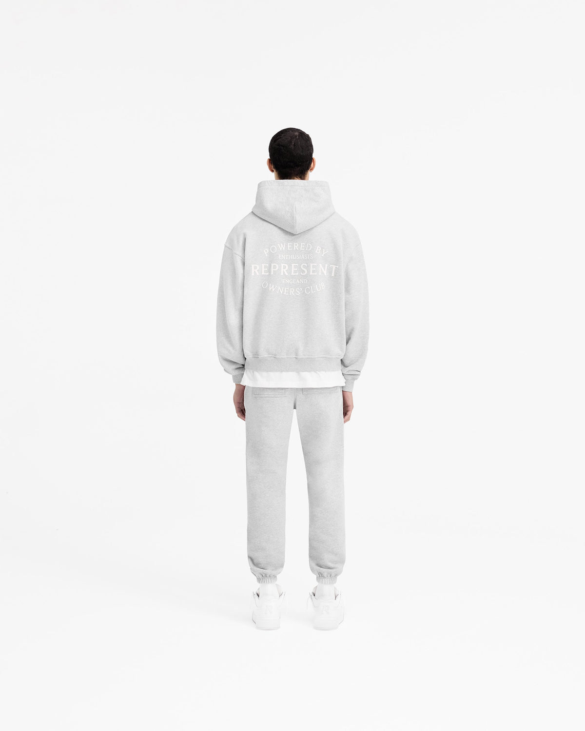 Represent Owners Club Stamp Zip Up Hoodie - Ash Grey