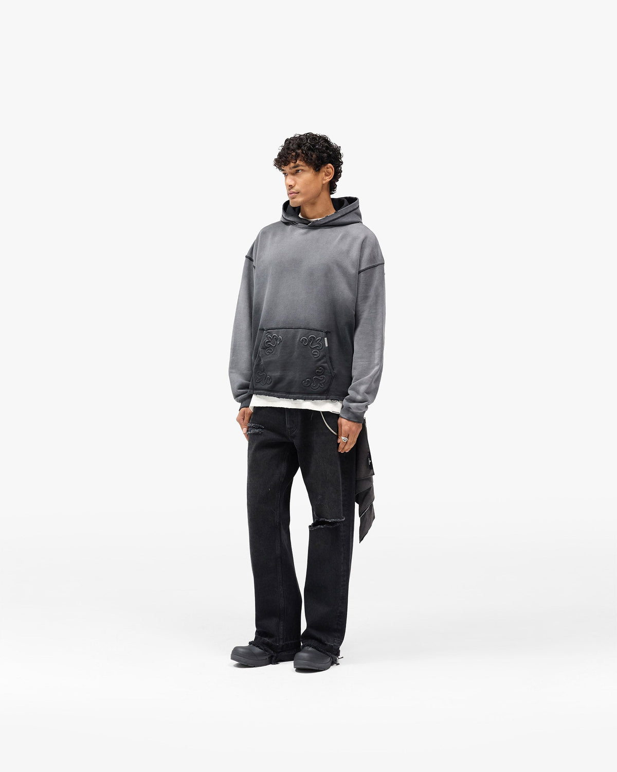 Represent X Hunter Hoodie - Stained Black