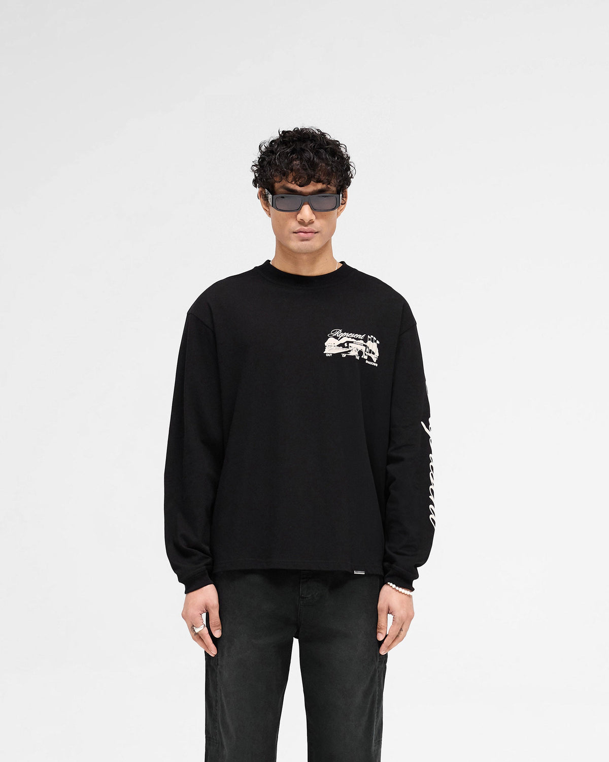 Raceway Long Sleeve T-Shirt - Jet Black
