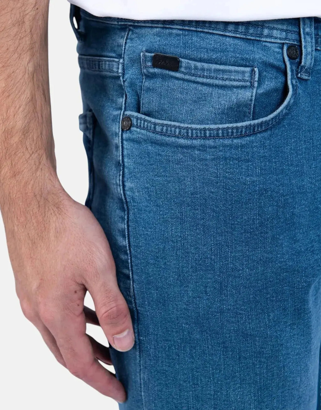 Fade Essential Mid Wash Slim Tapered Jeans - view 4