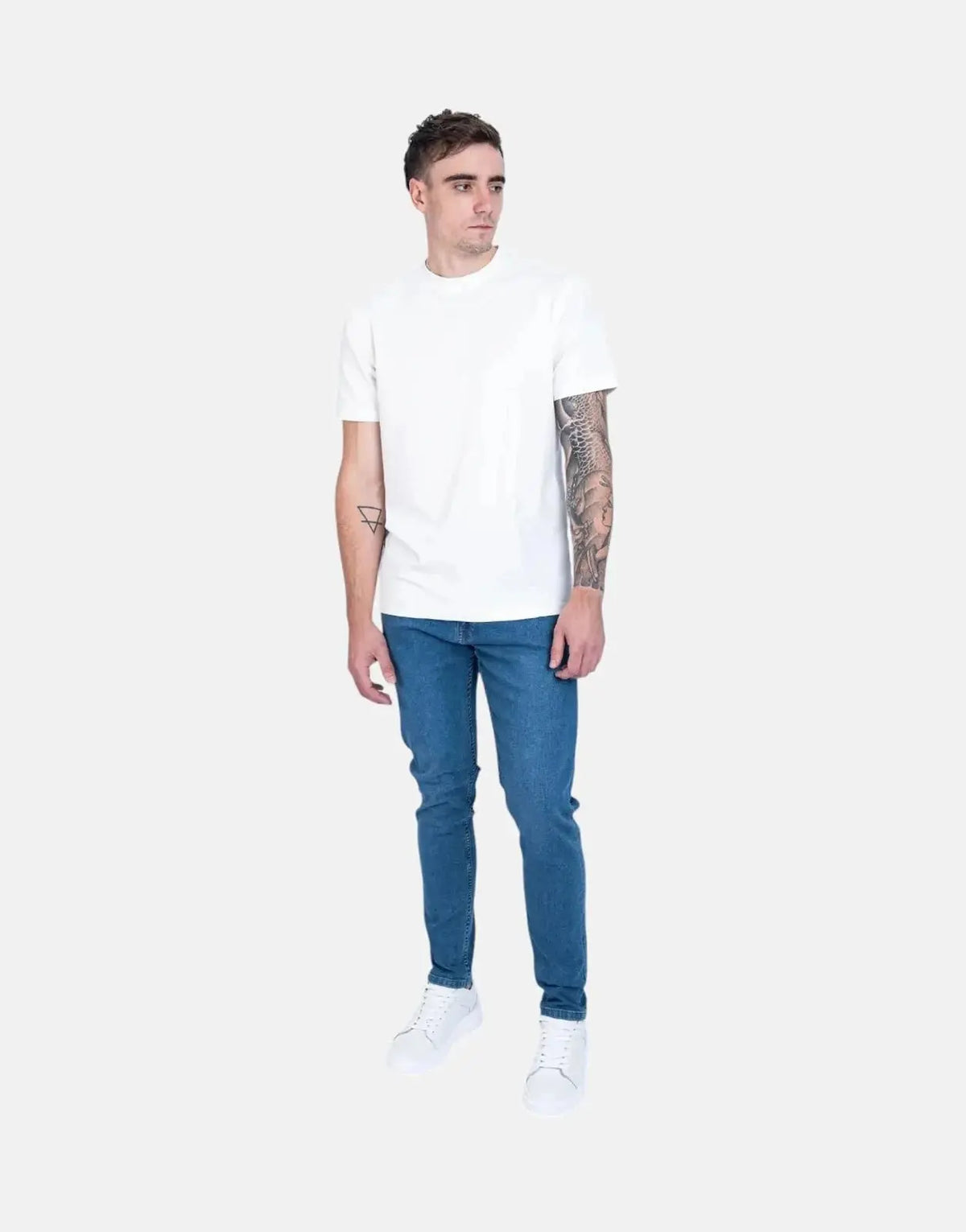 Fade Essential Mid Wash Slim Tapered Jeans - view 6