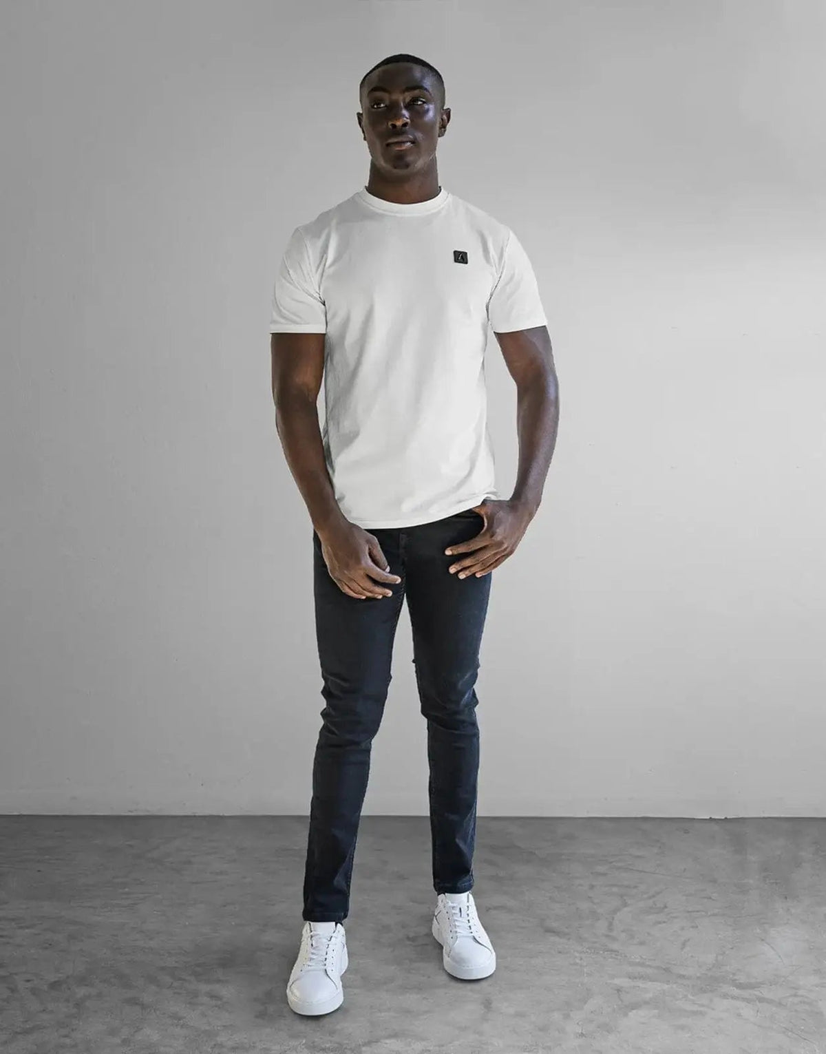 Fade Iconic Badge White T-Shirt - view 3