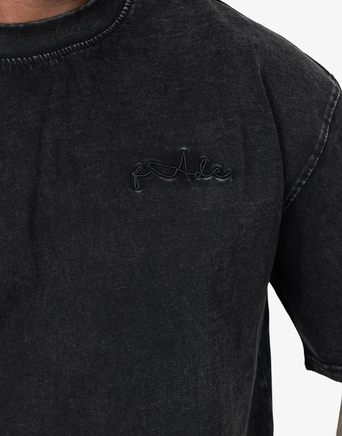 Fade Signature Washed Boxy Fit Grey T-Shirt - view 3