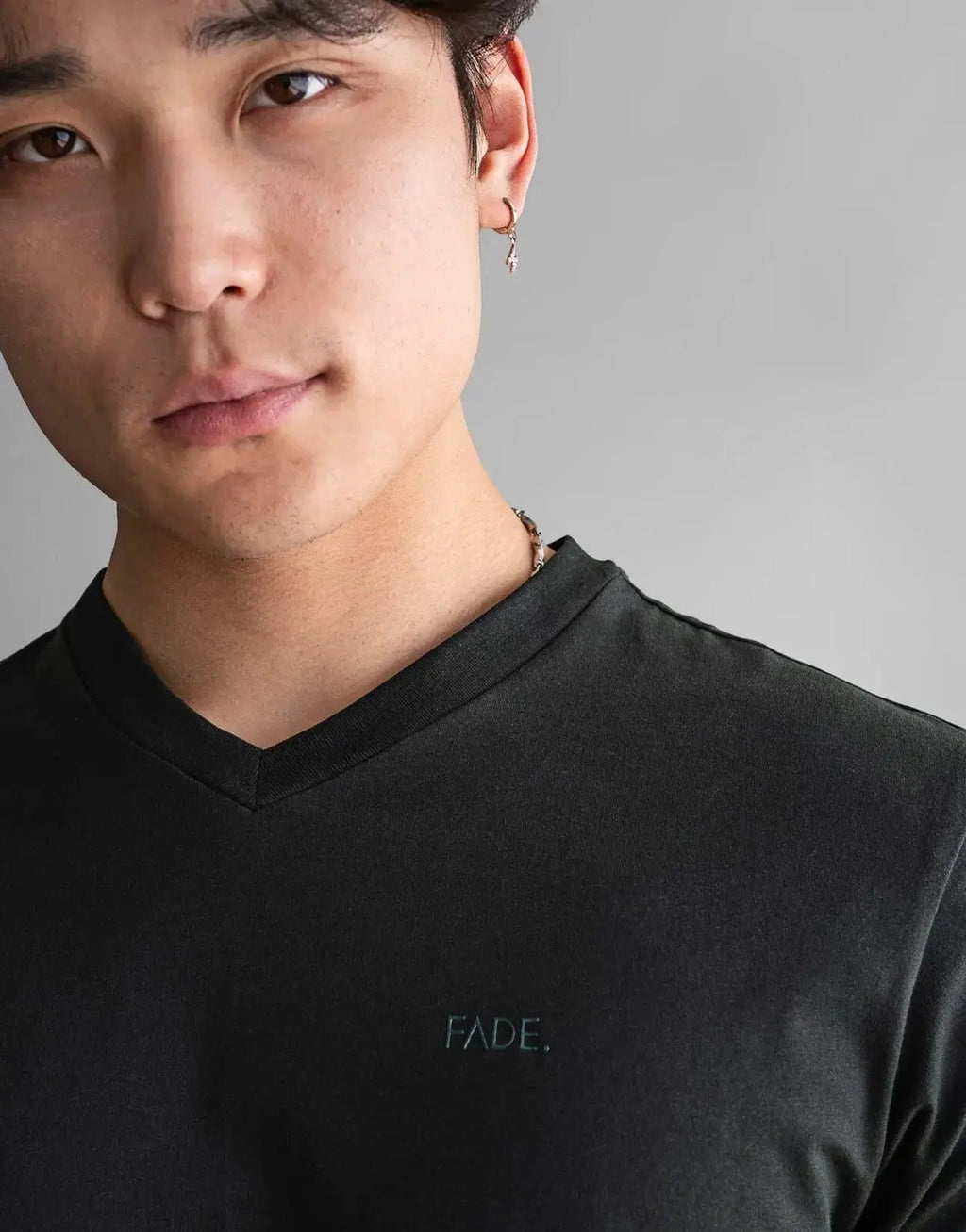 Fade Essential V-Neck Green T-Shirt - view 3